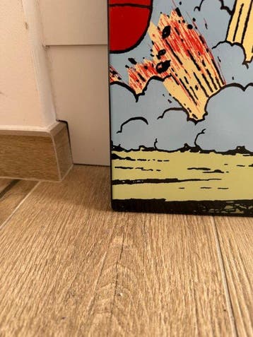 Tintin - Tintin - plaque émaillée lune - 35x35cm, Nieuw