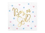 Gender Reveal Boy or Girl servetten, Hobby en Vrije tijd, Feestartikelen, Ophalen of Verzenden, Nieuw