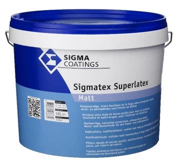 Sigma Superlatex Matt - ongeveer ral 1015 - 10 liter, Overige kleuren, Nieuw, Ophalen of Verzenden, Verf