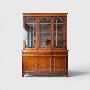 Vitrinekast (2) - Hout, Glas - Vitrinekast eetkamer