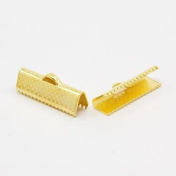 10 x veterklem 20 x 8mm goud kleur (Veterklemmen), Ophalen of Verzenden, Nieuw, Overige typen