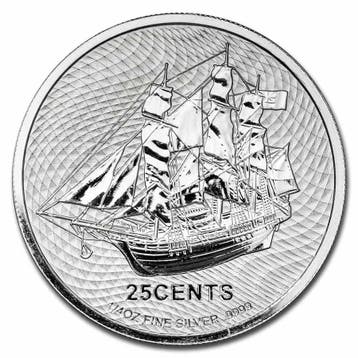 Cook Islands Bounty 1/4 oz 2021, Verzenden, Losse munt, Zilver