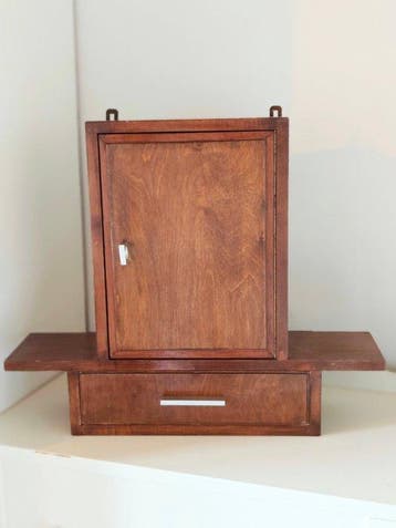 Kast - Hout - Art-deco wandkast
