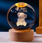 3D kristallen bol lamp  Stuur bericht voor eventuele aankoop, Huis en Inrichting, Lampen | Tafellampen, Verzenden, Nieuw, Glas