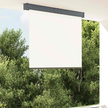 vidaXL Rolgordijn voor buiten 120x250 cm crème, Huis en Inrichting, Verzenden, Nieuw