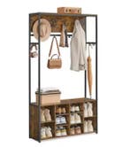 4-in-1 Kapstok met Bank – Haken, Planken en Opbergrek, Huis en Inrichting, Woonaccessoires | Kapstokken, Verzenden, Nieuw