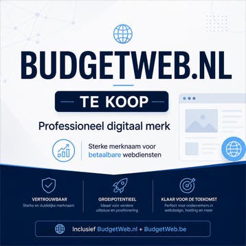 BudgetWeb.nl te koop  professioneel webmerk met officiële b, Webdesign