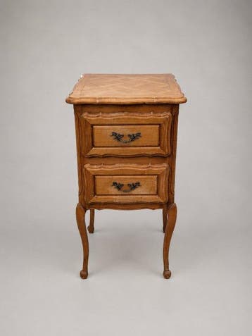 Nachtkastje - Eik - Louis XV-massief
