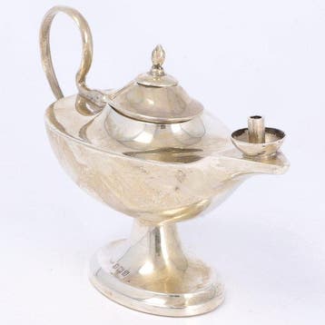 Sigaren aansteker - Olielamp - .925 zilver