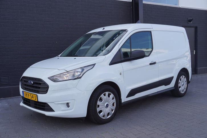 Ford Transit Connect 1.5 EcoBlue EURO 6, Auto's, Bestelauto's, Dealer onderhouden, Lease, Zwart, Handgeschakeld, Wit, Financial lease