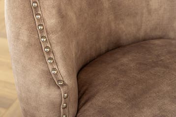 Chesterfield Stoel CASTLE DELUXE beige fluweel met, Ophalen of Verzenden, Nieuw