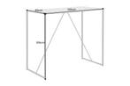 Moderne bartafel SLIM LINE 120 cm grafiet metalen bartafel -, Ophalen of Verzenden, Nieuw