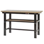 Werkbank zwart 150 cm met hardhouten blad, Ophalen of Verzenden, Nieuw