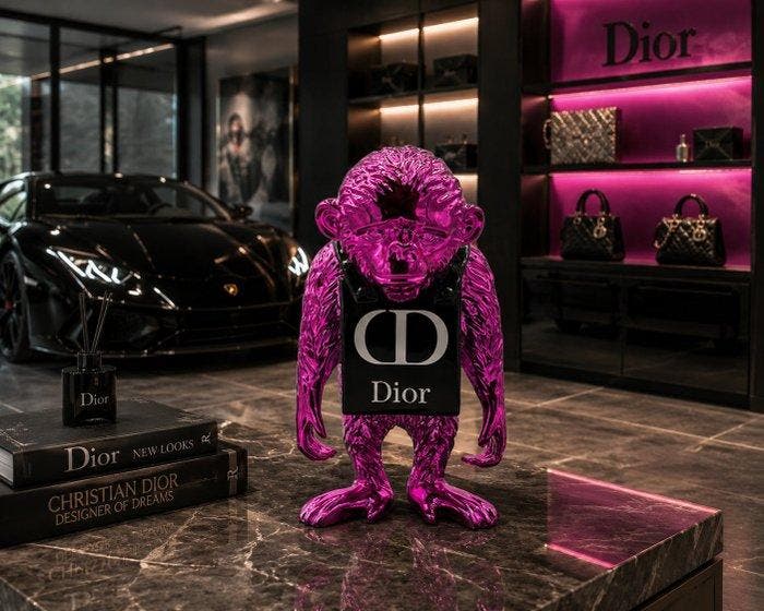 Naor - Pink Monkey, Antiek en Kunst, Kunst | Designobjecten