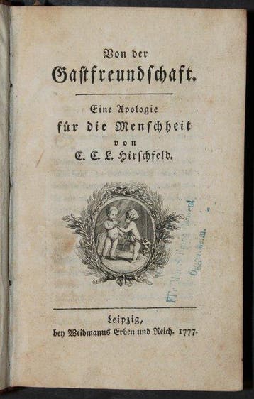 C. C. L. Hirschfeld - Von der Gastfreundschaft & Briefe die