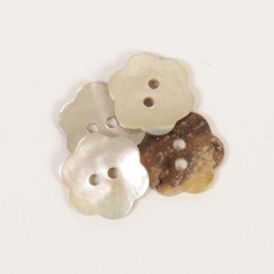 DROPS Bloem Knoop Wit Nr 600 (per stuk) - 15mm - Parelmoer, Ophalen of Verzenden, Nieuw