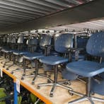 10x Labkoo medische werkstoelen werkstoel PU kunststof blauw, Gebruikt
