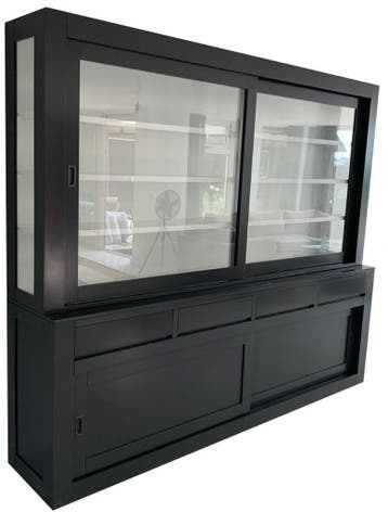Design buffetkast antraciet Petten 260cm, Ophalen of Verzenden, Nieuw