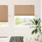vidaXL Rolgordijn met gordijnen Natuur 150 x 220 cm Bamboe, Verzenden, Nieuw, Bruin
