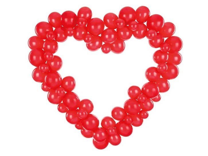 Ballonnenboog Hartvorm Rood (160cm), Hobby en Vrije tijd, Feestartikelen, Nieuw, Ophalen of Verzenden