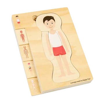 BigJigs houten puzzel anatomie jong van €19,99 voor €17,99, Ophalen of Verzenden, Nieuw