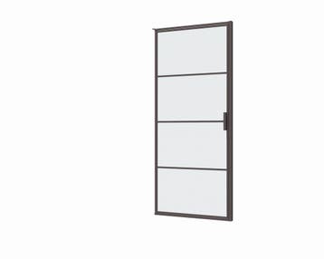 Douchedeur 80x200cm 6mm Nano glas mat zwart serie Rafaella, Verzenden, Nieuw