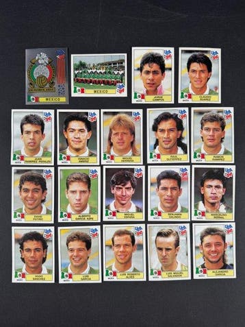 1994 Panini USA 94 World Cup, Mexico: complete team #359/377, Nieuw