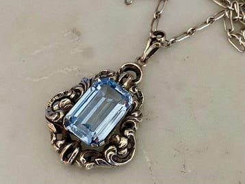 Zonder minimumprijs - Ketting met hanger Zilver Spinel
