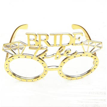 Bride to Be bling bling gouden bril goud met strasssteentjes, Ophalen of Verzenden, Nieuw, Versiering, Geboorte of Huwelijk