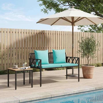 vidaXL Buitenbanken 2 -Seater 116 x 56 x 75 cm poly rattan, Tuin en Terras, Tuinbanken, Verzenden, Nieuw, Rotan