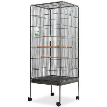 vidaXL Vogelkooi 54x54x146 cm staal zwart, Dieren en Toebehoren, Verzenden, Nieuw