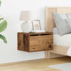 vidaXL Wandkastje met lade Oudhout 50 x 36 x 30 cm Bewerkt, Minder dan 45 cm, Verzenden, Nieuw, Minder dan 55 cm