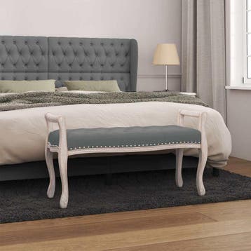 vidaXL Bankje 110x45x60 cm stof donkergrijs, Verzenden, Nieuw, Stof