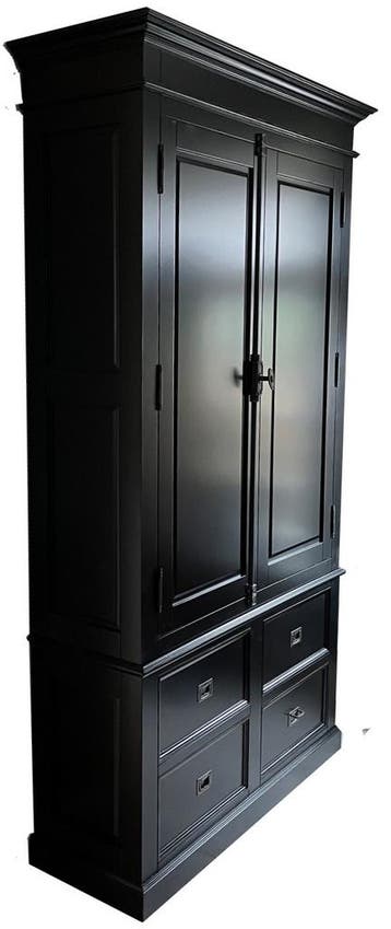 Buffetkast zwart Zeist 120 x 240cm dichte deuren, Ophalen of Verzenden, Nieuw