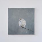 Matthieu van Riel - Grey Bird on a Branch, Antiek en Kunst