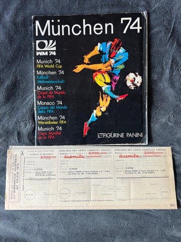 1974 Panini original Panini order form from 1974, still, Nieuw
