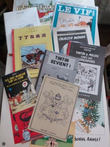 Tintin - 14 albums, brochures, kaarten, DVD - Gelimiteerde, Nieuw