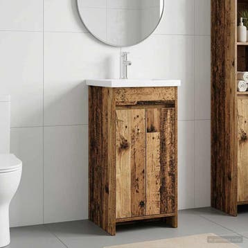 vidaXL Badkamermeubel met Wasbak Oud hout 42 x 40 x 84,5 cm, Verzenden, Nieuw