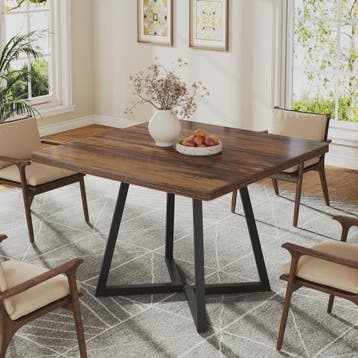 IndustriÃ«le Vierkante Eettafel 80x80 cm voor 4 Personen met, Huis en Inrichting, Verzenden, Nieuw