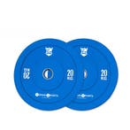Olympische bumper plate 20kg | Staal/Rubber | Premium | O..., Ophalen of Verzenden, Nieuw, Rug, Halterschijven