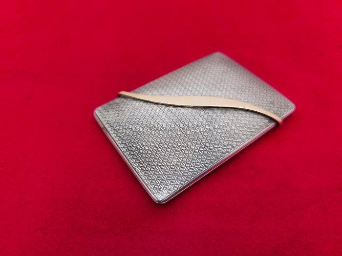 Beautycase - Zilver, Goud - Poederdoos, Antiek en Kunst, Antiek | Goud en Zilver