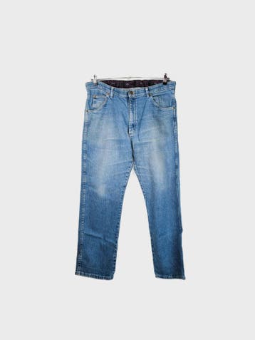 Wrangler Jeans Heren maat W36 / L29 Blauw Vintage, W36 - W38 (confectie 52/54), Blauw, Wrangler, Ophalen of Verzenden