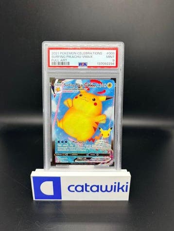 Pokémon - 1 Graded card - Surfing Pikachu VMAX 009/025 PSA 9, Nieuw