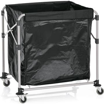 Linnenwagen | Ijzer/PVC | Inklapbaar | Incl. Waszak | Wielen, Verzenden, Nieuw in verpakking