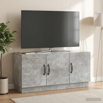 vidaXL TV-kast Betongrijs 99 x 34,5 x 47 cm Bewerkt hout, Minder dan 50 cm, Verzenden, Nieuw, Minder dan 100 cm