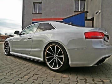 Zijskirts Diffusers Audi RS5 8T /  8T FL Glanzend Zwart, Ophalen of Verzenden, Nieuw
