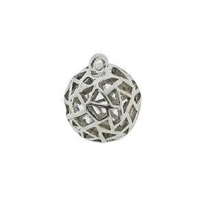 Bali style metalen holle hanger  - Bol - 21 mm oogje: 2mm, Ophalen of Verzenden, Nieuw, Bedel