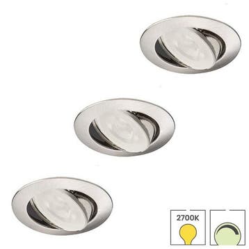 3 spotje aluminium 63 mm | Kleine zaagmaat | 3.6W dimbaar, Verzenden, Nieuw, Plafondspot of Wandspot