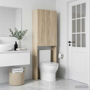 vidaXL Toiletkast DELFT Sonoma Eiken 66 x 25,5 x 190 cm, Verzenden, Nieuw
