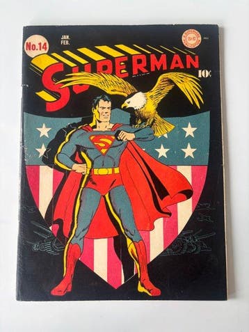 Superman # 14 Iconic Patriotic Flag cover - minor, Nieuw